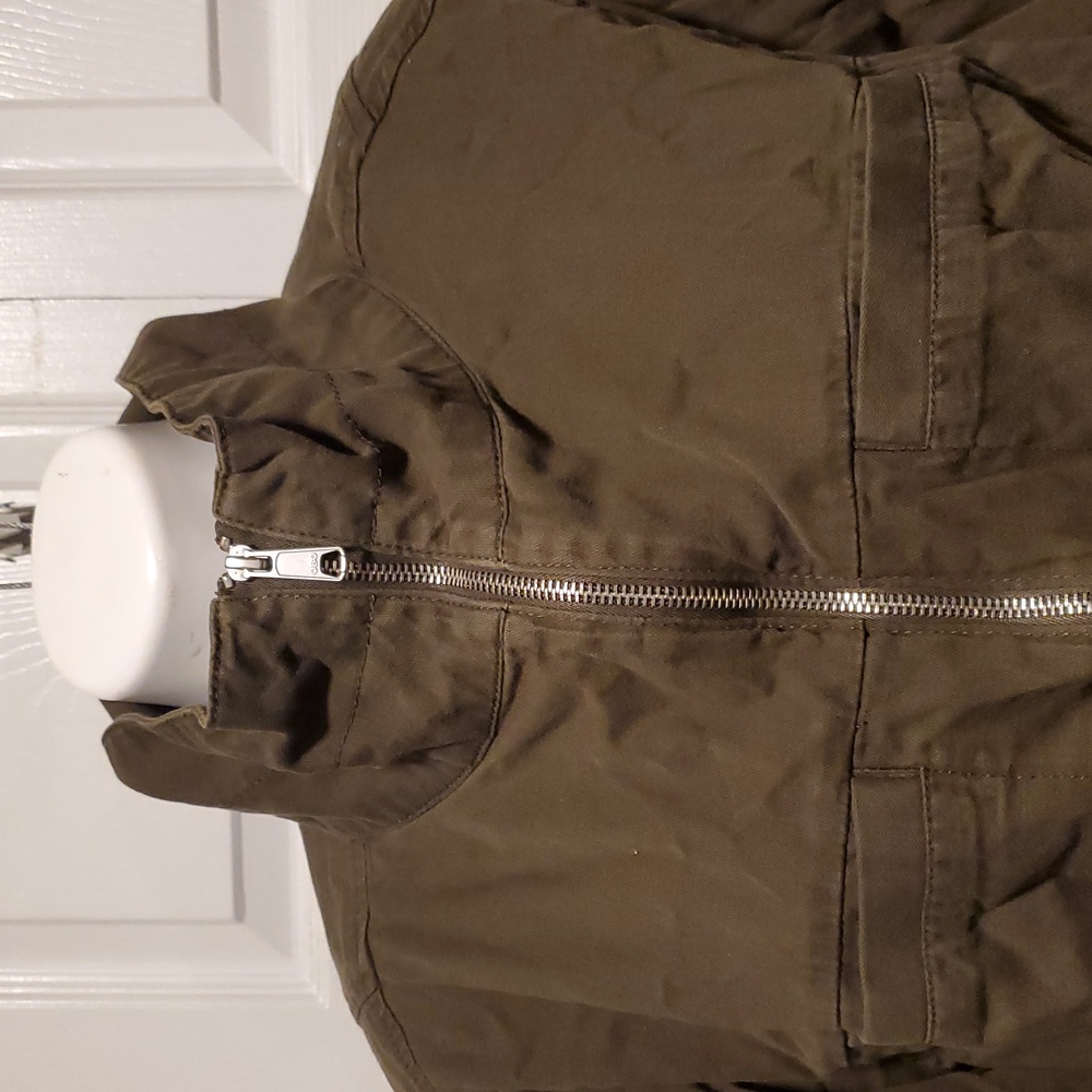 Old Navy Olive Green Women's Zip Down Drawstring Jacket - Size XXL - Picture 4 of 12